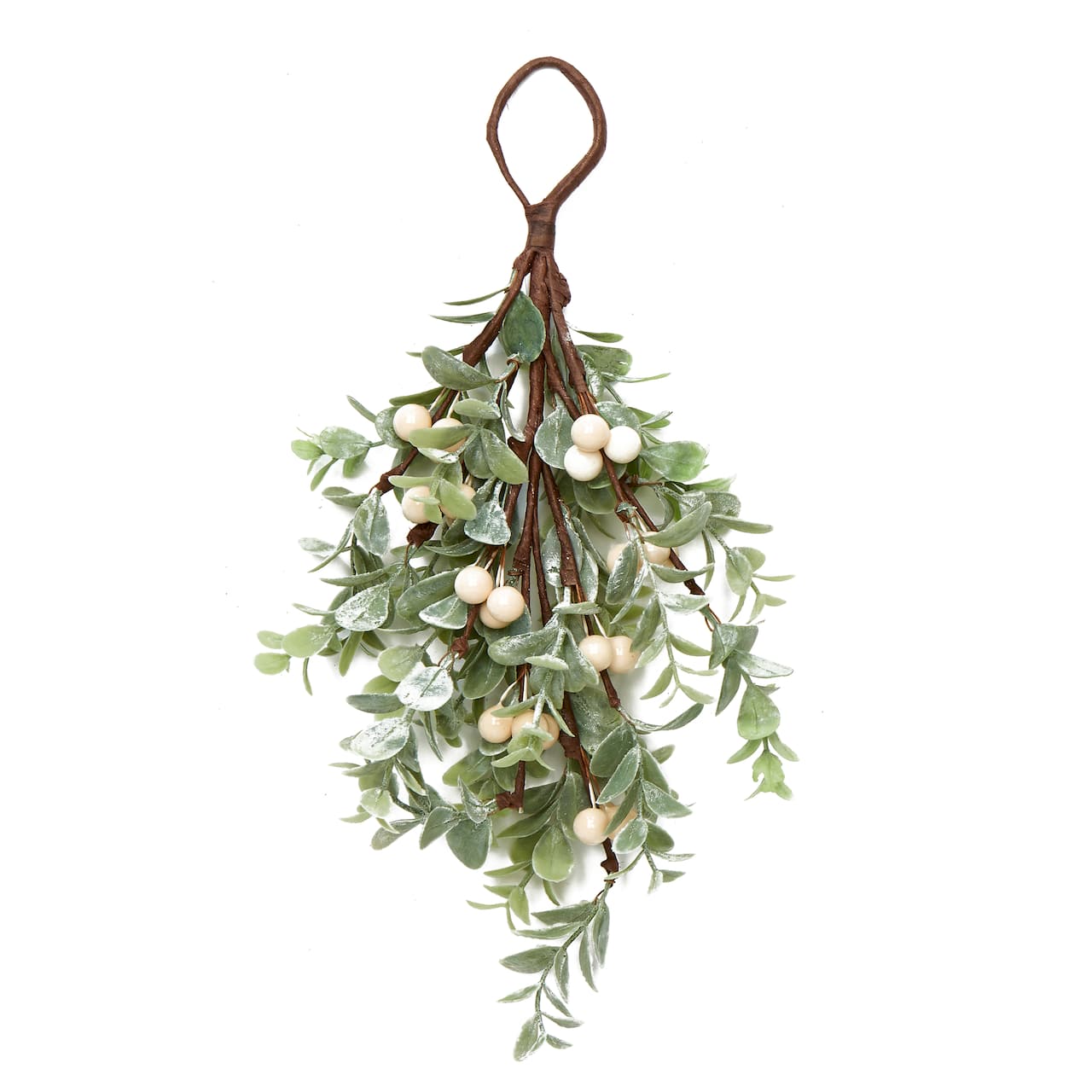 13" Artificial Christmas Leaves & Berry Mini Teardrop Decorations, 3ct.